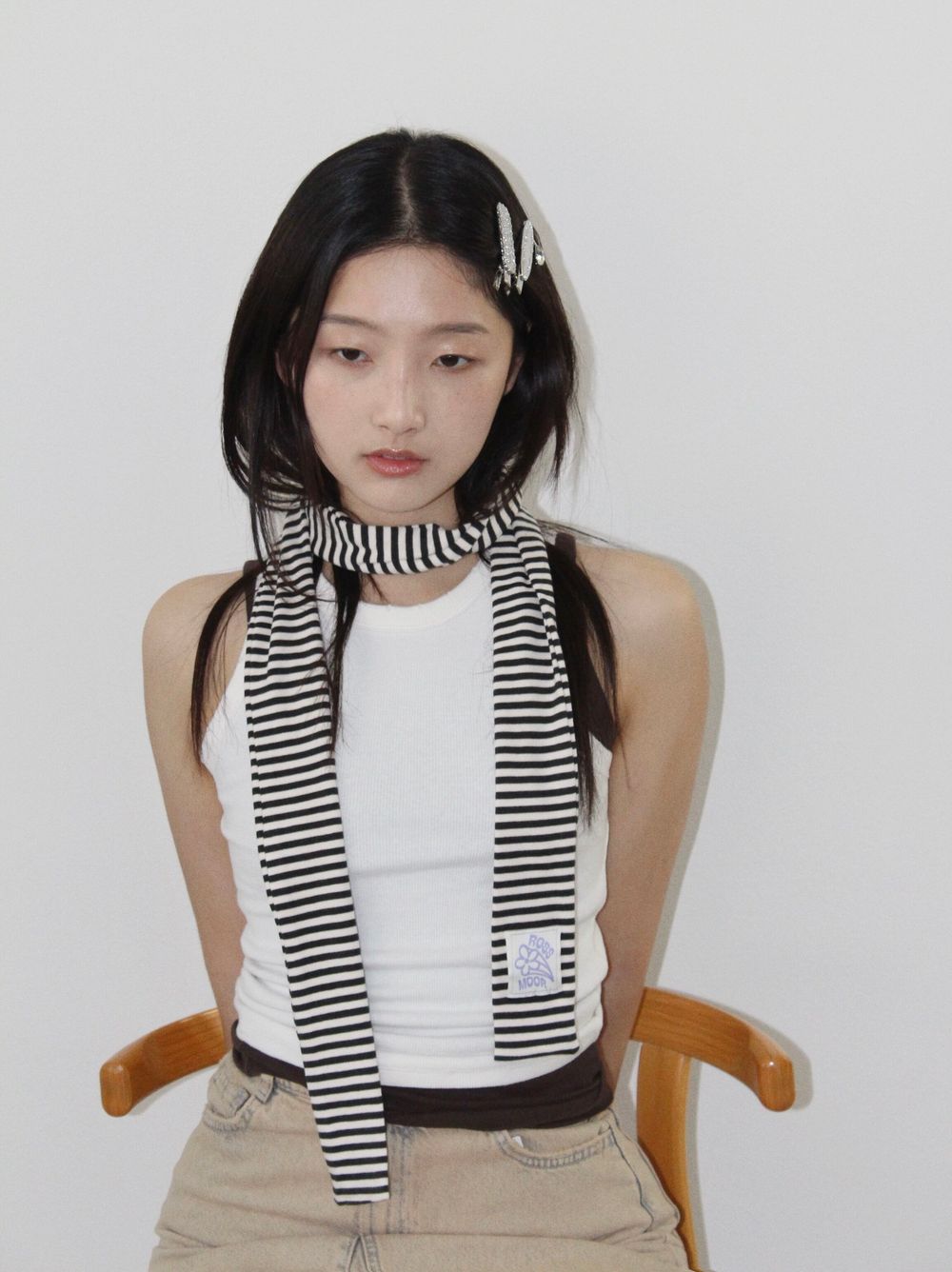 [rossmoor] Long stripe scarf_ black 감도 깊은 취향 셀렉트샵 29CM