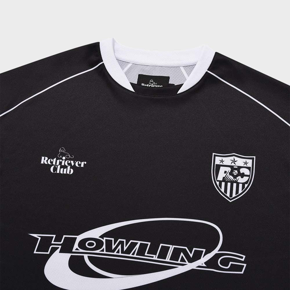 [RETRIEVER CLUB]UNISEX●HOWLING SOCCER CREWNECK HOWLING SOCCER CREWNECK [BLACK] - Retriever Club