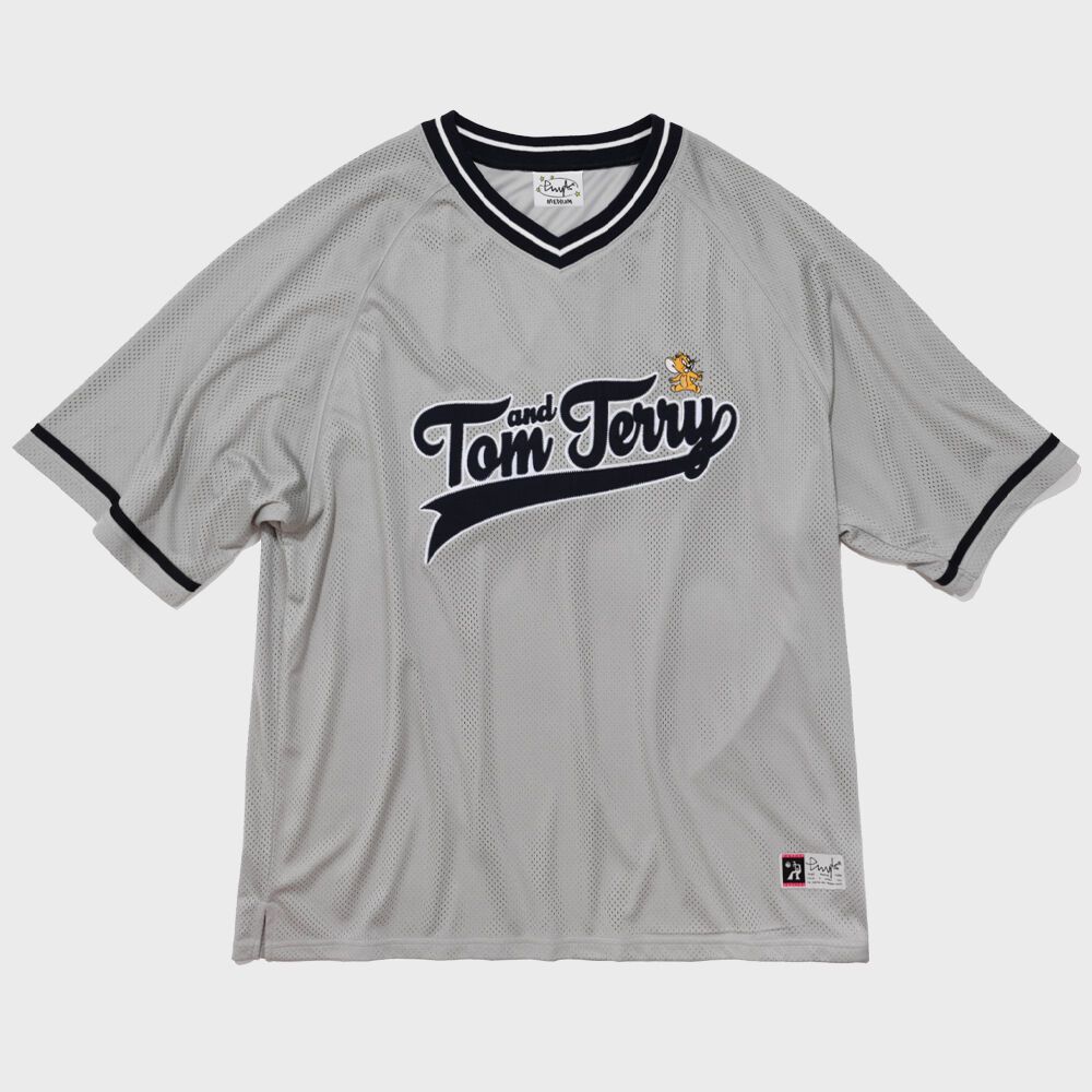[PHYPS® X TOM & JERRY] MESH BASKETBALL JERSEY SS LIGHT GRAY 감도 깊은 취향