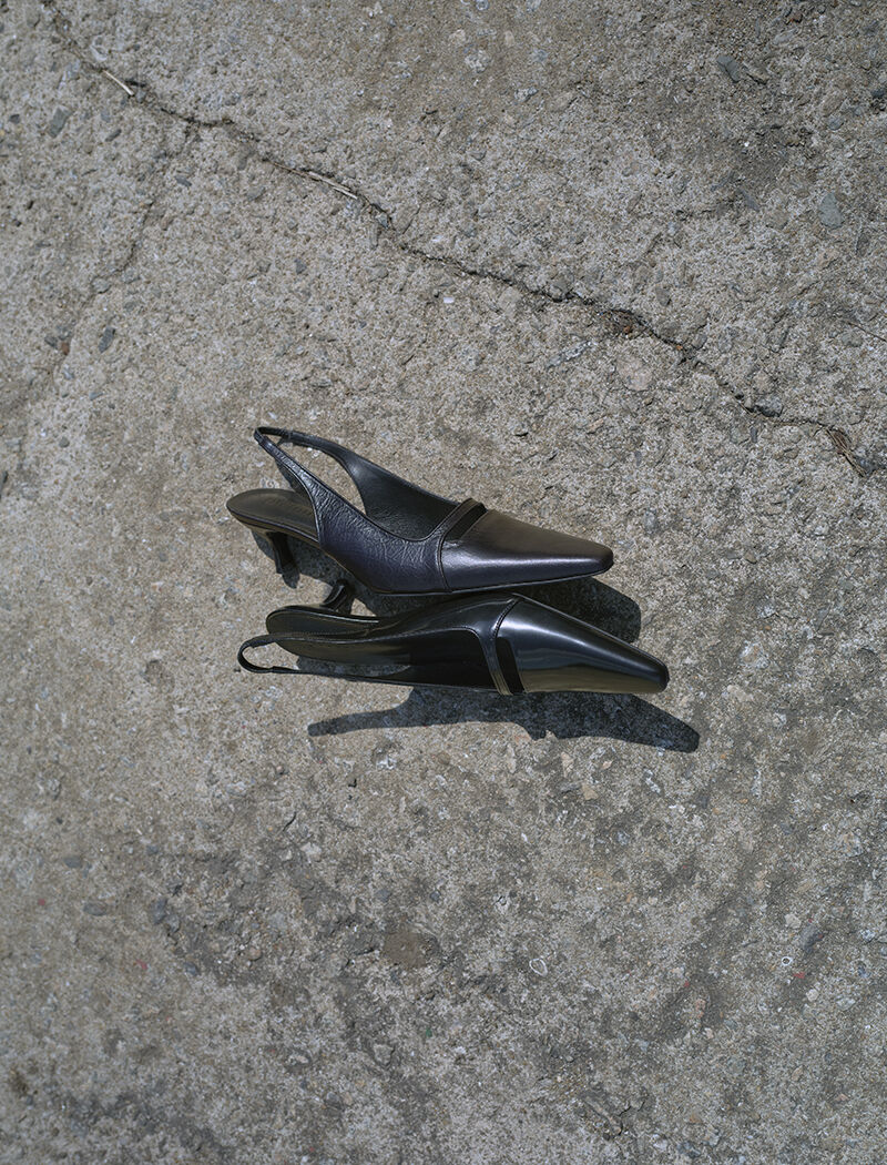 CARA sling-back pumps_matte black 상세 이미지 3