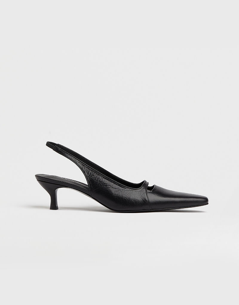 CARA sling-back pumps_matte black 상세 이미지 10