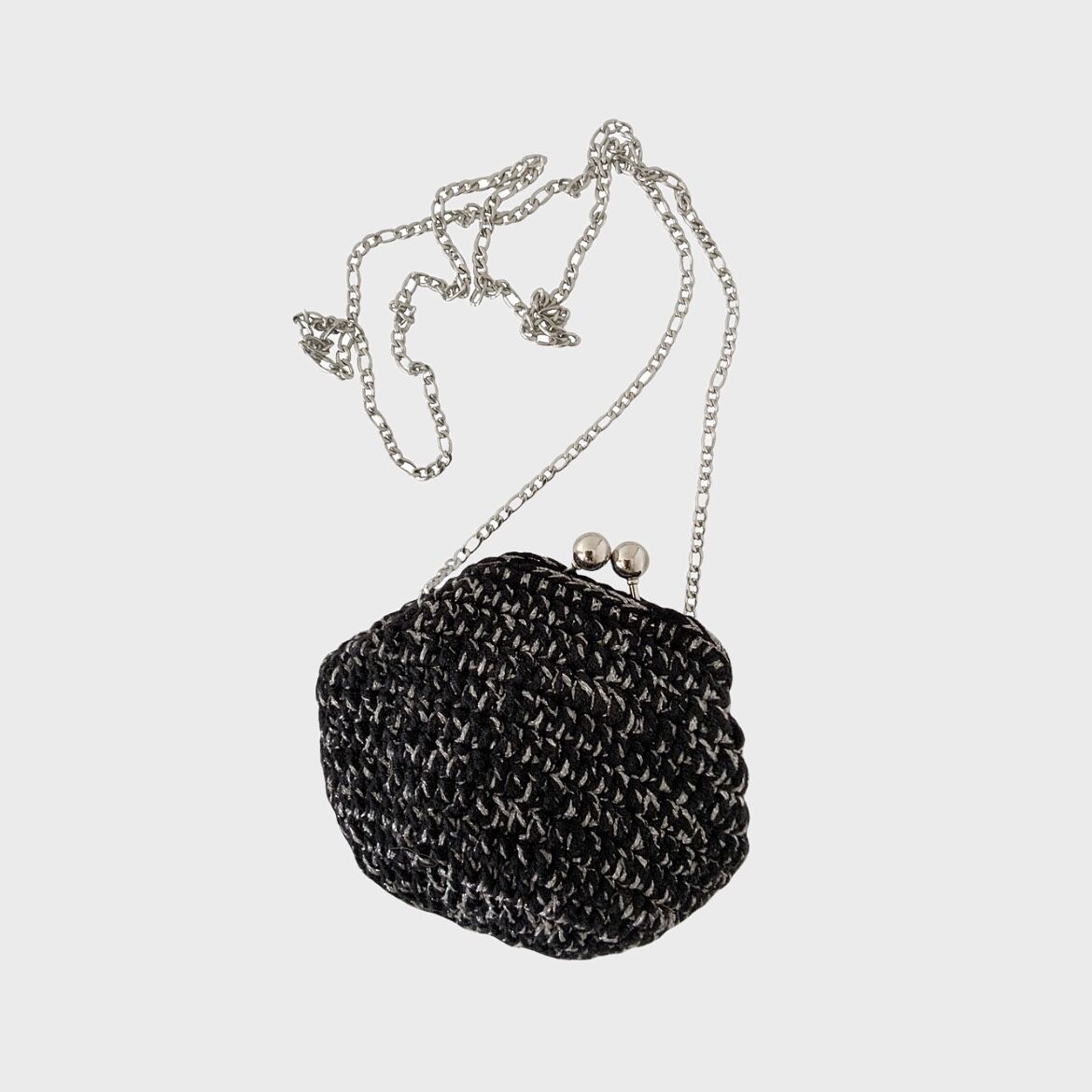 L11 SATIN CROCHET CHAIN BAG(SILVER) - 감도 깊은 취향 셀렉트 L11 SATIN CROCHET CHAIN BAG(SILVER) - 감도 깊은 취향 셀렉트