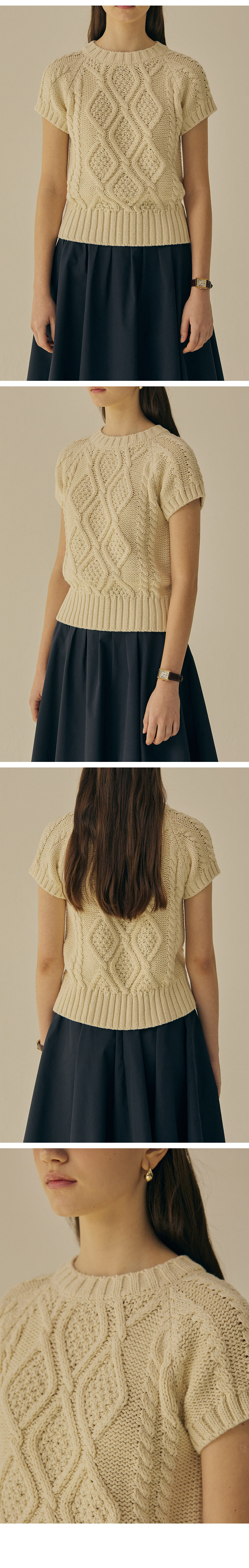 VONA CABLE KNIT (3colors) 상세 이미지 3