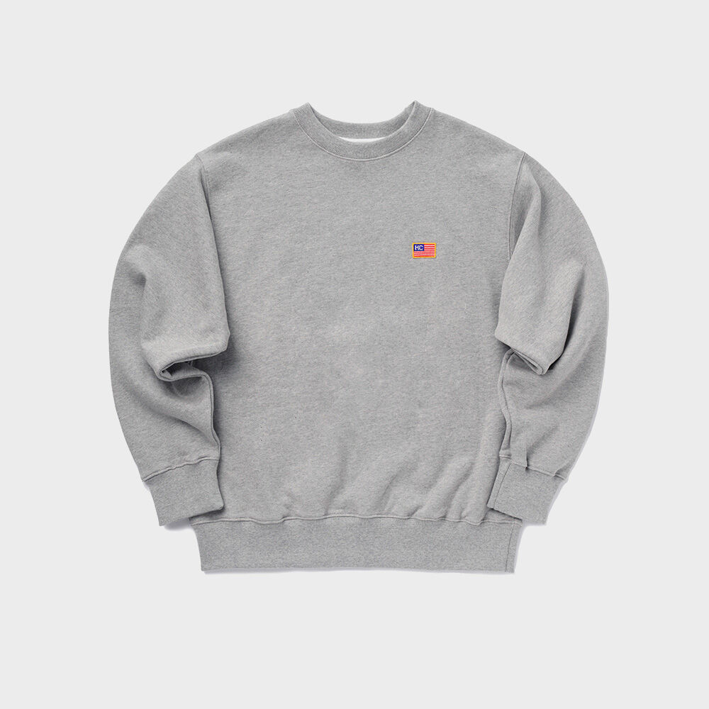 OVERLAY LOGO EMBOSS STITCH MTM-GREY - 감도 깊은 취향 셀렉트