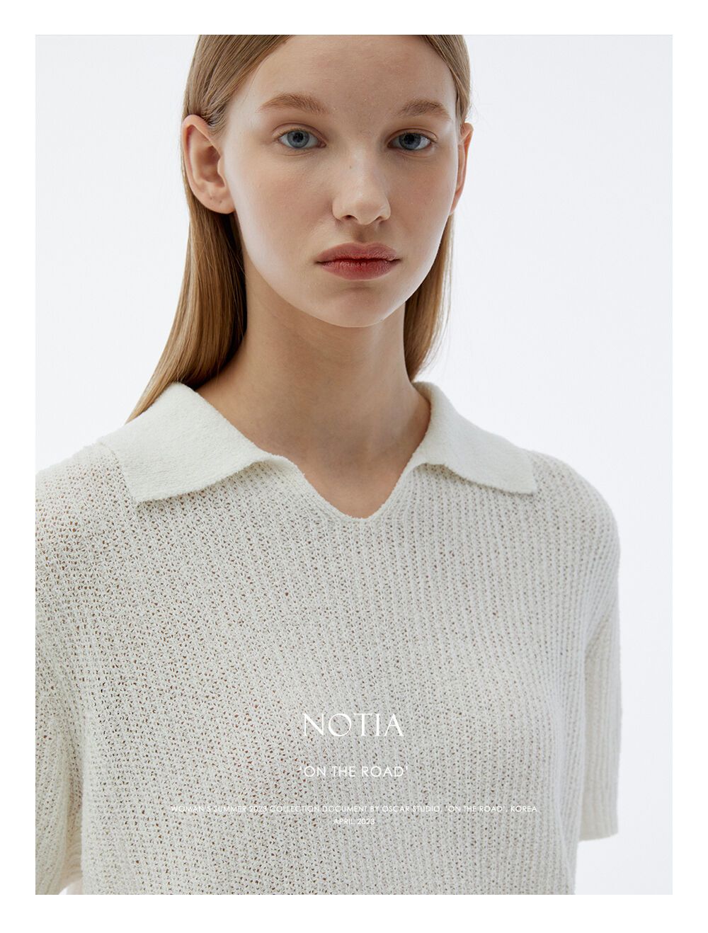 OPEN COLLAR KNIT TOPWHITE 감도 깊은 취향 셀렉트샵 29CM