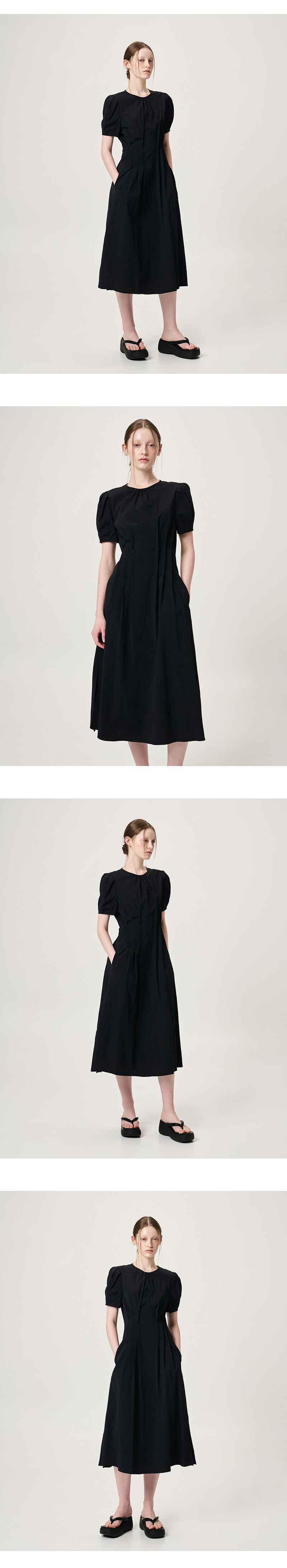 Waist Pintuck Dress, Black - 감도 깊은 취향 셀렉트샵 29CM