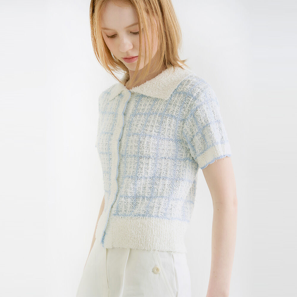 ★ETMON★ Summer Tweed Cardigan Jacket Mint JK140SMM27 Summer Tweed Cardigan Jacket, Mint - 감도 깊은 취향 셀렉트샵