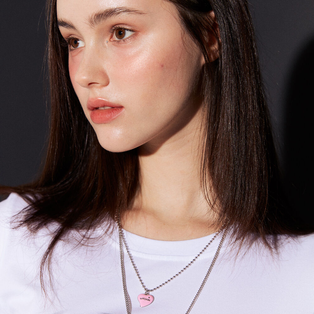 LOTSYOU★韓国★人気★Doodle Heart star Necklace ネックレス MYSTERIOUS HEART RUBY NECKLACE(1ZN1110)K18 ネックレス