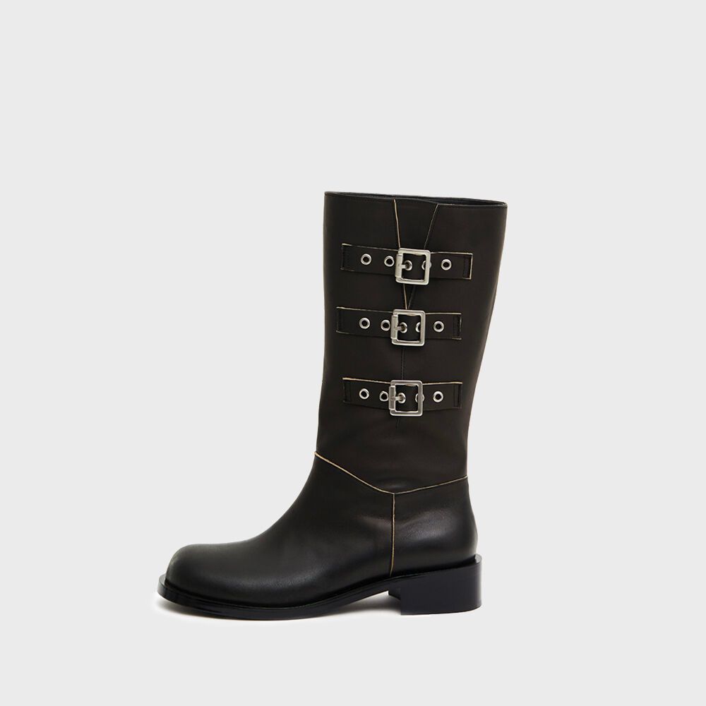 Three belted biker boots (vintage black) - 감도 깊은 취향 셀렉트샵 29CM