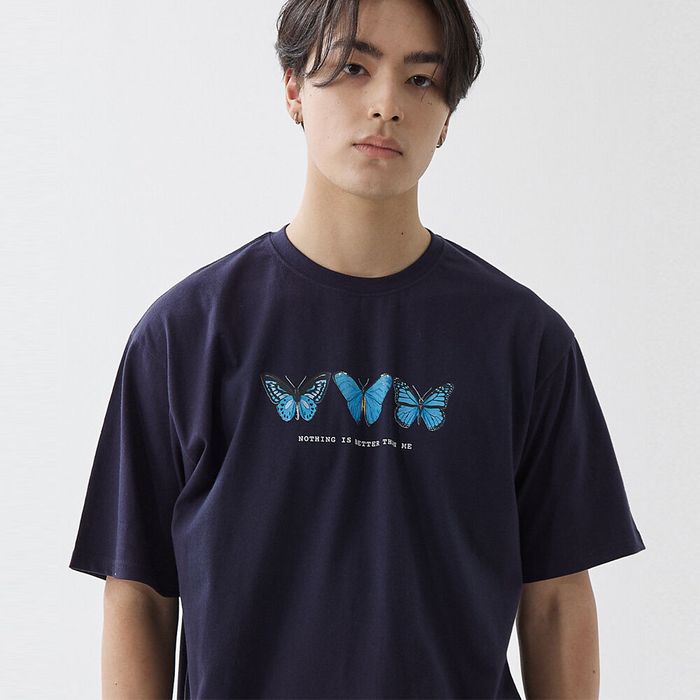 BUTTERFLY X-RAY TEE_navy - 감도 깊은 취향 셀렉트샵 29CM