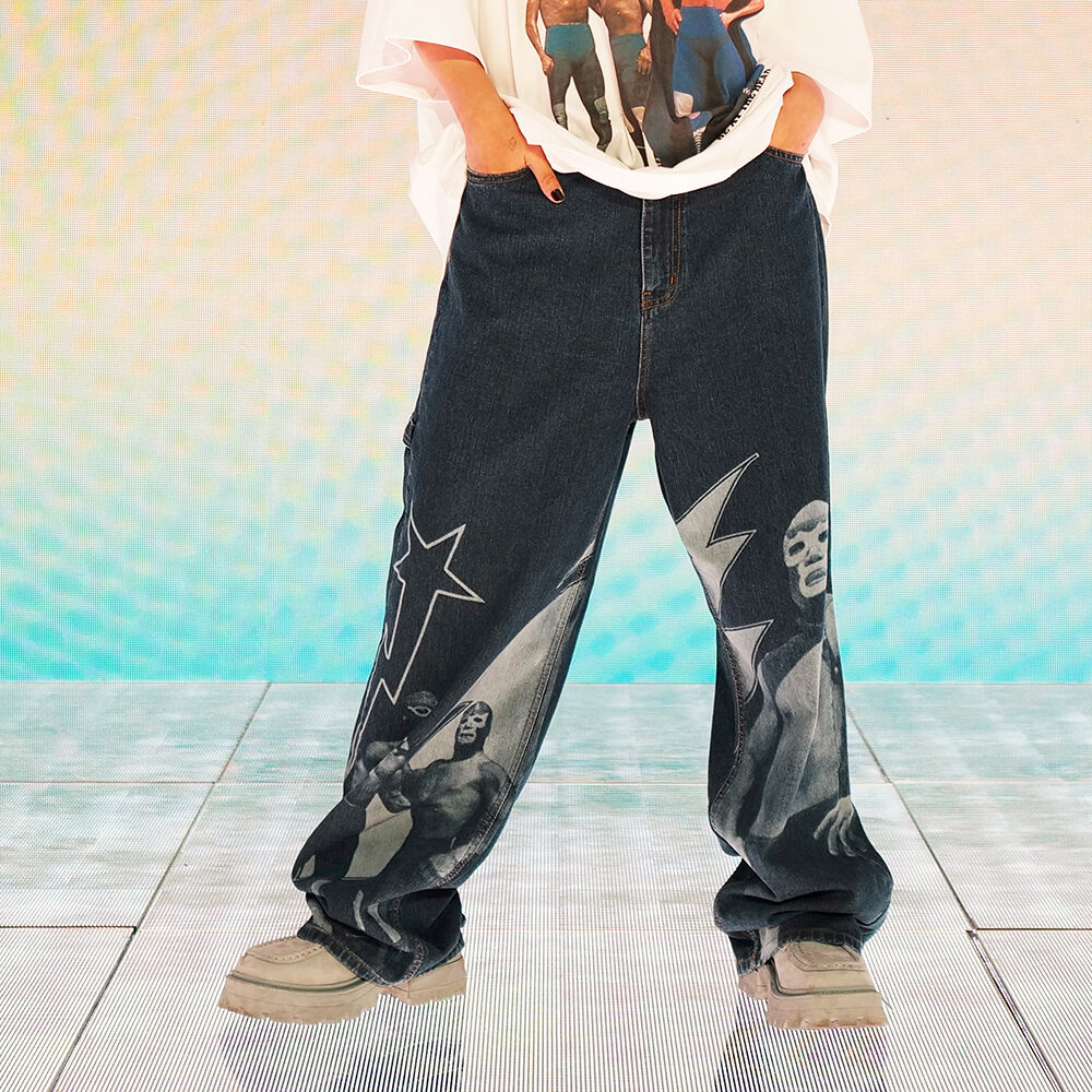 パンツ Sculptor X Ed Hardy Cracked Angel Denim Sculptor X Ed Hardy] Cracked Angel Denim Indigo