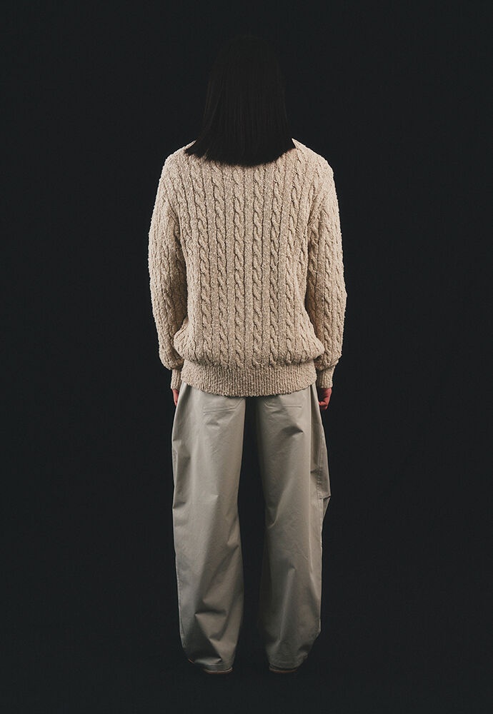 Boucle Cable-knit Zip-up_ Beige - 감도 깊은 취향 셀렉트샵 29CM