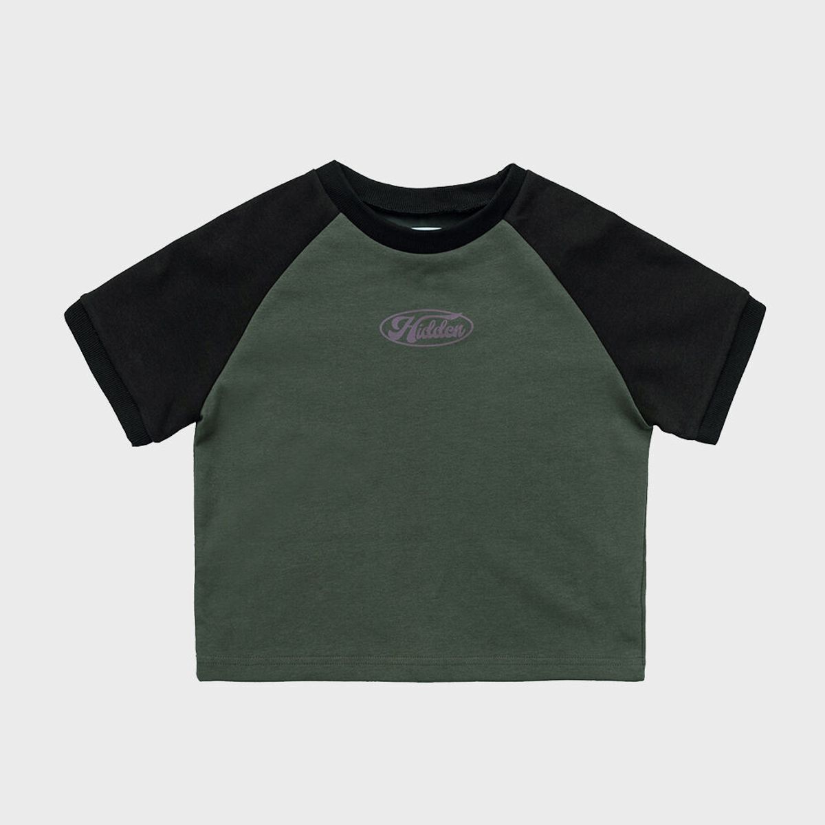 HIDDEN LOGO CROP T SHIRT OLIVE 29CM hidden-logo-crop-t-shirt-olive-29cm
