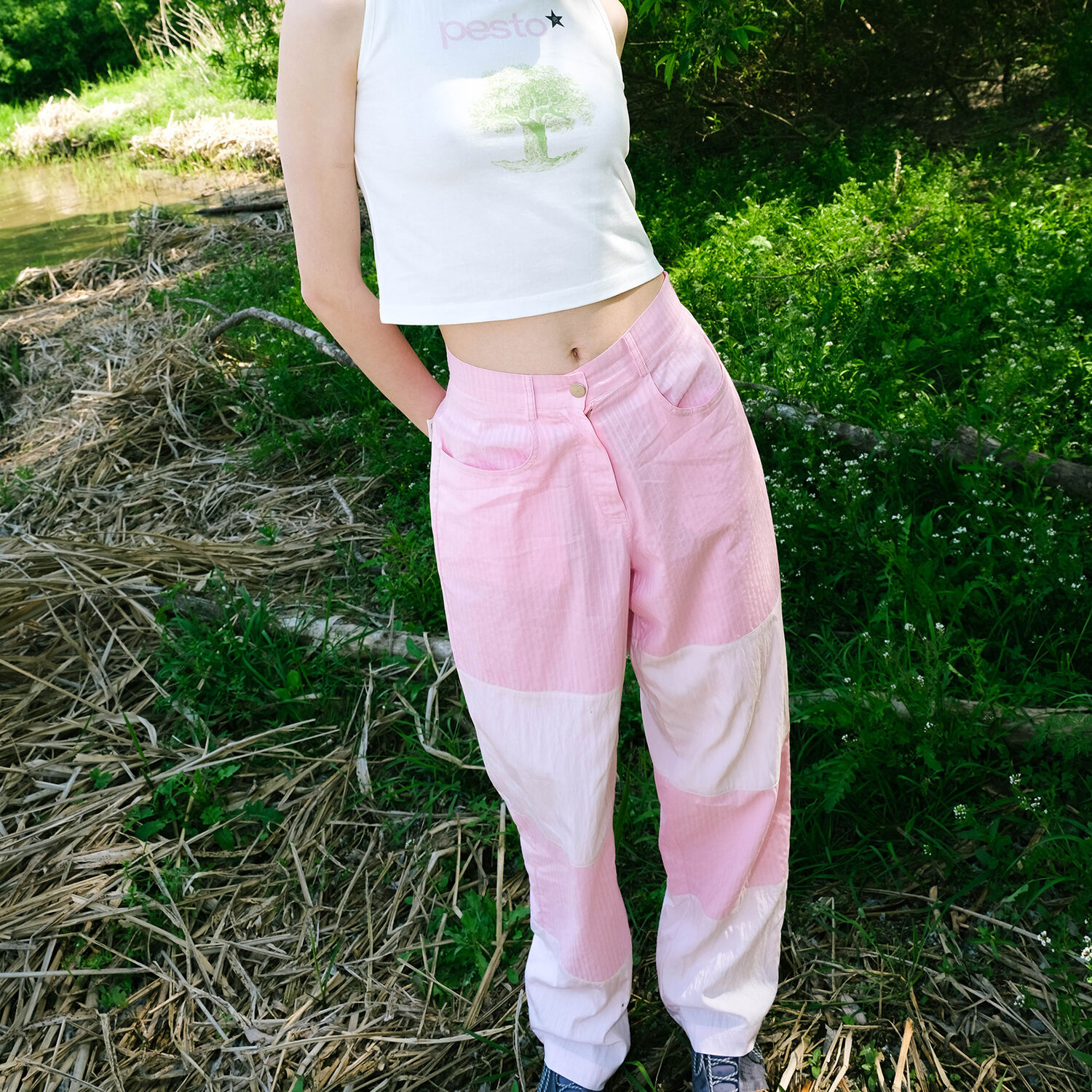 韓国商品/PESTO BLOCK PANTS ROSE BLOCK PANTS ROSE - 감도 깊은 취향 셀렉트샵 29CM