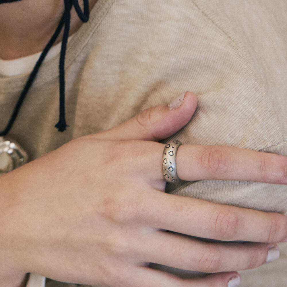 指輪・リング Heart Symbol Ring (Antique Silver, Matte) [SIZE.1] Heart Symbol Ring (Antique Silver, Matte) [SIZE.1] - 감도