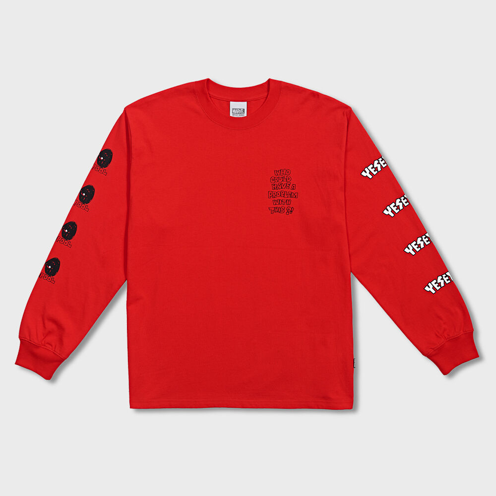 [YESEYESEE]★Y.E.S x Deadpool Long sleeve Y.E.S x Deadpool Long sleeve Red - 감도 깊은 취향 셀렉트샵 29CM