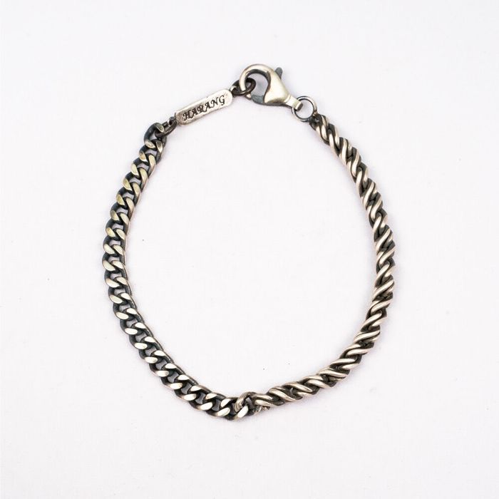 HR 226B_Half & Half Silver Chain Bracelet (Silver 925) - 감도 깊은 취향 셀렉트샵 29CM