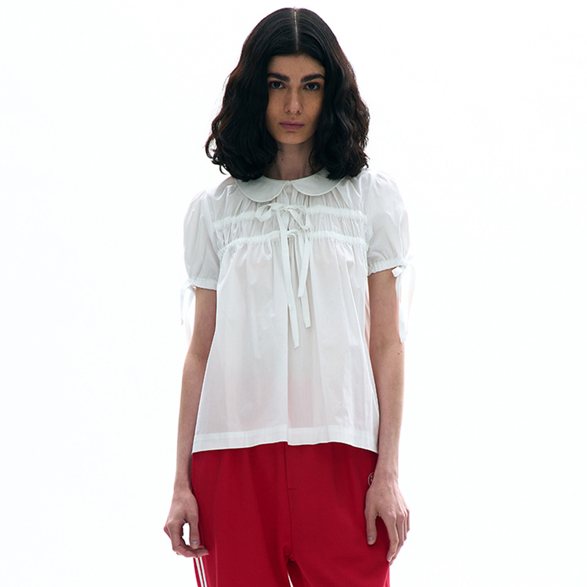 ★FANCY CLUB★ 25SS Shirring Puff Blouse (WHITE) F25QB115 MUSINSA | FANCY CLUB Shirring Puff Blouse (WHITE) F25QB115