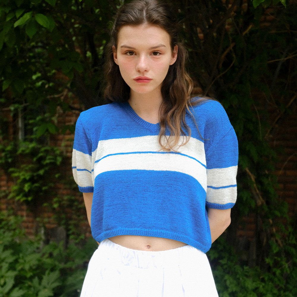 【sinoon】 SN CLASSIC LOGO HALF KNIT sinoon】Sinoon Logo Half Knit 半袖ニット (6 colors) (sinoon