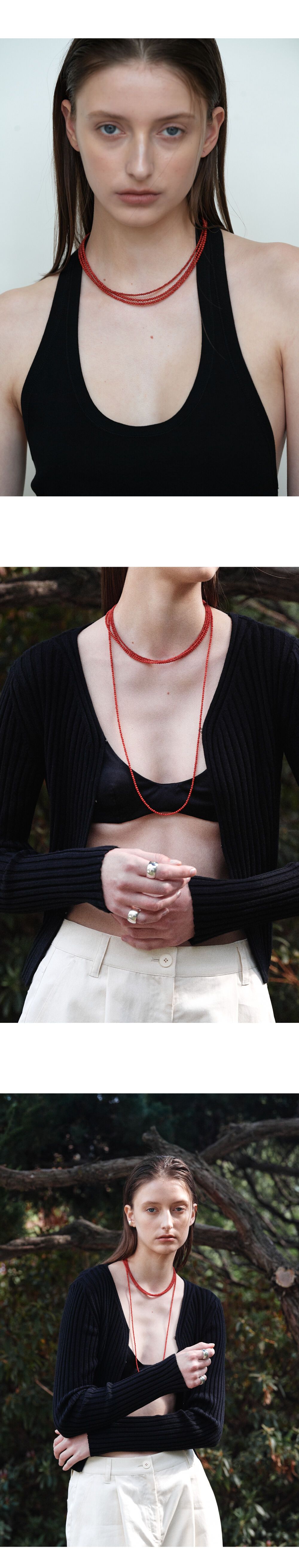 RED LAYERED NECKLACE II 감도 깊은 취향 셀렉트샵 29CM