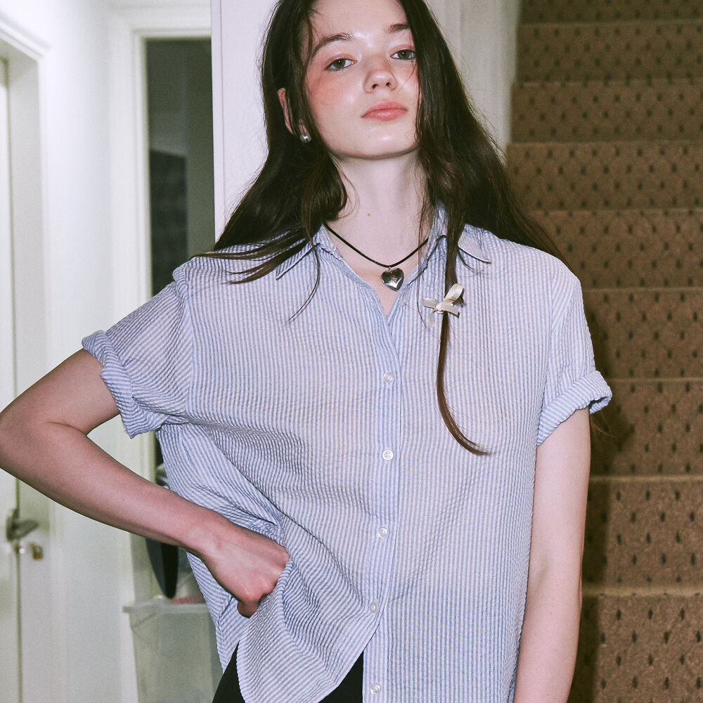 RONRON HEART LAUREL OVER FIT T SHIRT WHITE - 감도 깊은 취향