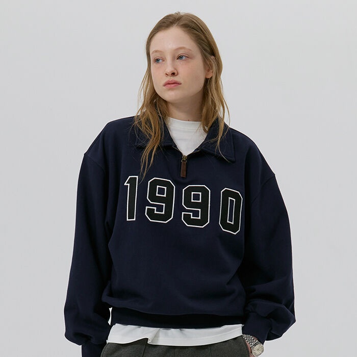 김고은 착용] 1990 Classic Half-Zip - Navy - 감도 깊은 취향 셀렉트