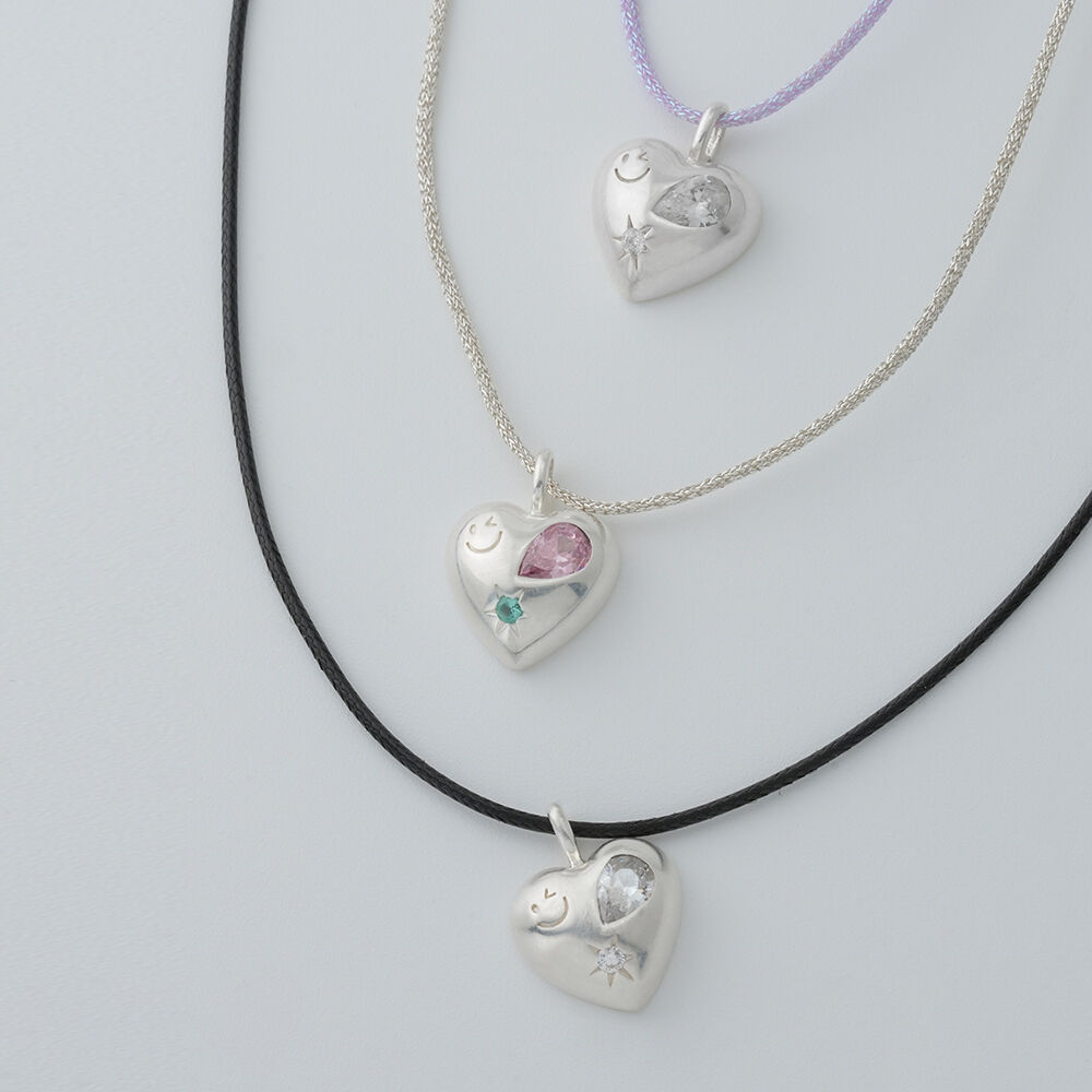 Vary Cubic Chips Heart Necklace NZ2029 - 감도 깊은 취향