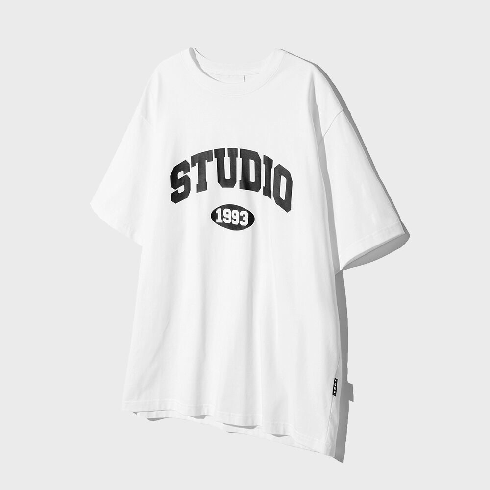 Tシャツ・カットソー 1993studio Studio Arch Logo T-Shirt_Oat Beige MUSINSA | 1993STUDIO Studio Arch Logo T-Shirt_Oat Beige