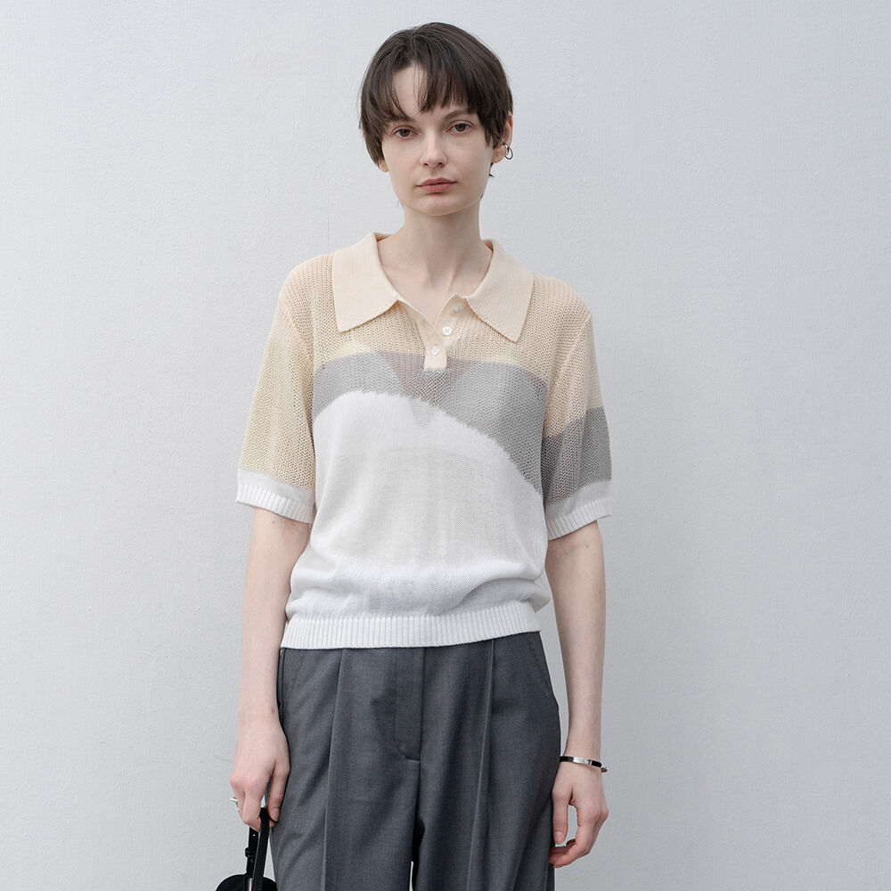 Sailing Oversized Punching Sweater(LIGHT GRAY) - 감도 깊은