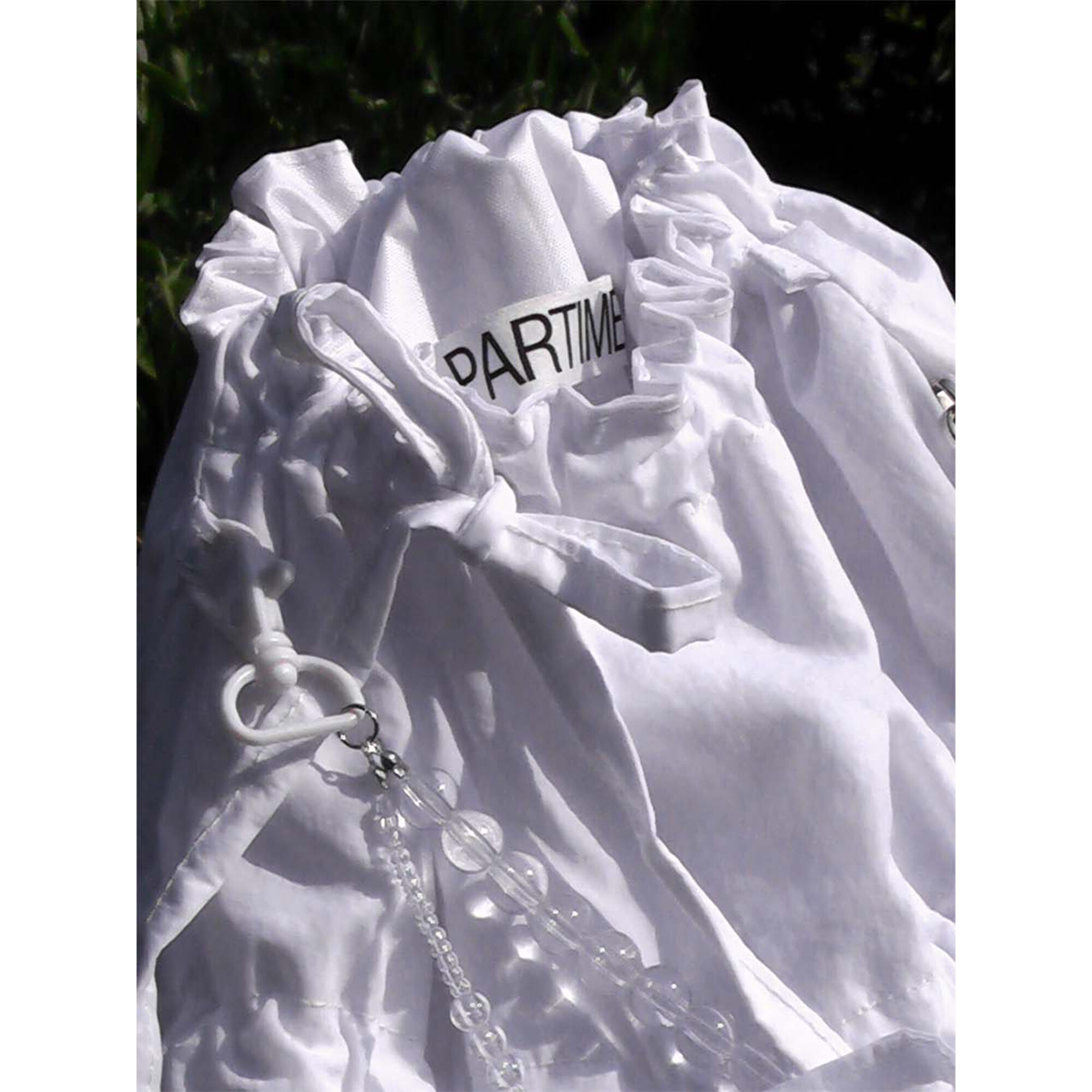 PARTIMENTO★韓国★人気★UTILITY RIBBON SHIRRING GYM SACK UTILITY RIBBON SHIRRING GYM SACK_WHITE - 감도 깊은 취향