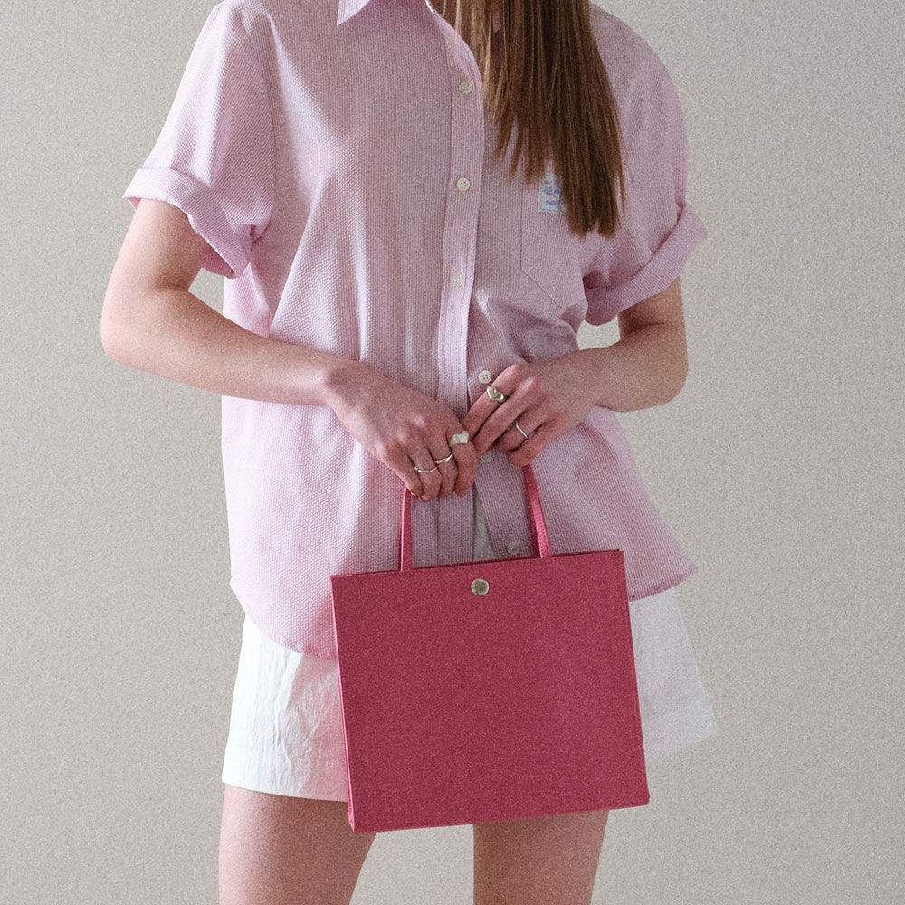 ★HEEARI★ Mari Silk Tote Bag Mari Silk Tote Bag_Pink Mari Silk Tote Bag 마리 실크 토트백_Pink - 감도 깊은 취향