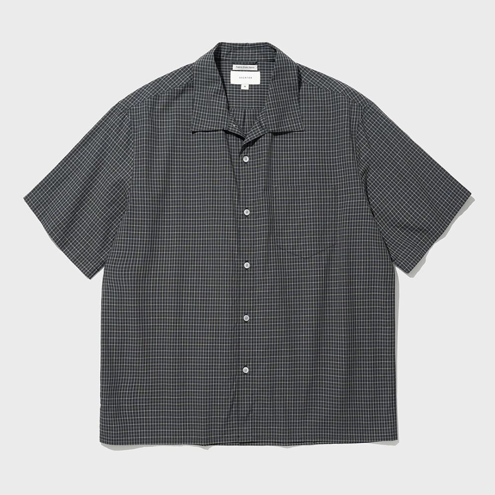 OPEN COLLAR HALF SHIRT (BLACK) 감도 깊은 취향 셀렉트샵 29CM