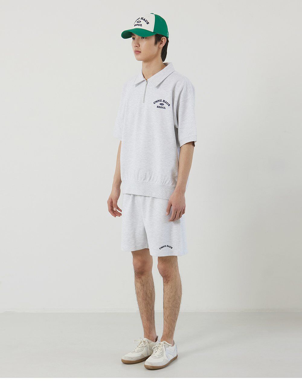 ハーフジップアップショートスリーブ [3 カラー]