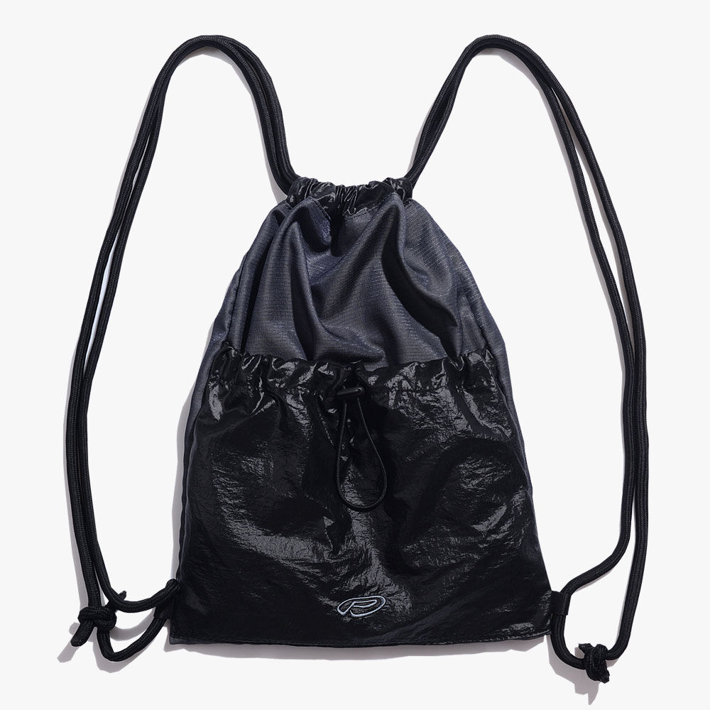 バックパック・リュック HAHARCHIVE Waterloo drawstring bag crease black Waterloo Drawstring Bag - Crease Black | HAH ARCHIVE | Wolf