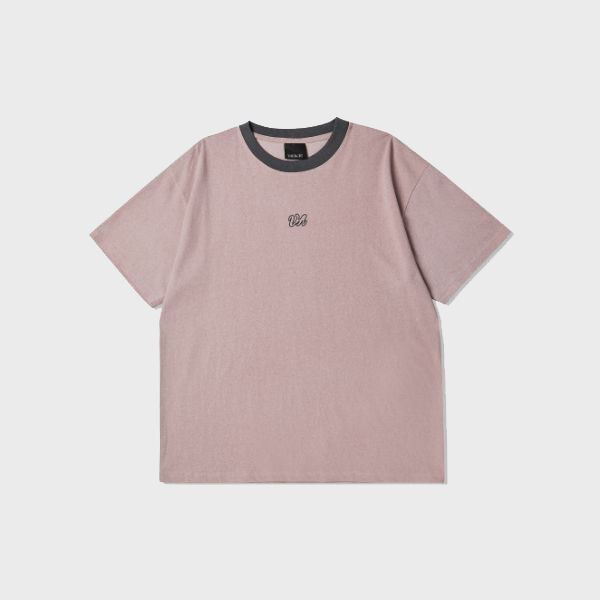ACID WASHED DOODLE LOGO TEE dark pink - 감도 깊은 취향