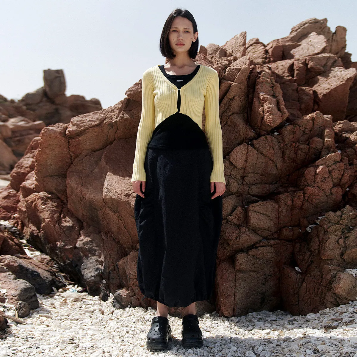 Hiro Shirring Skirt _Black - 감도 깊은 취향 셀렉트샵 29CM