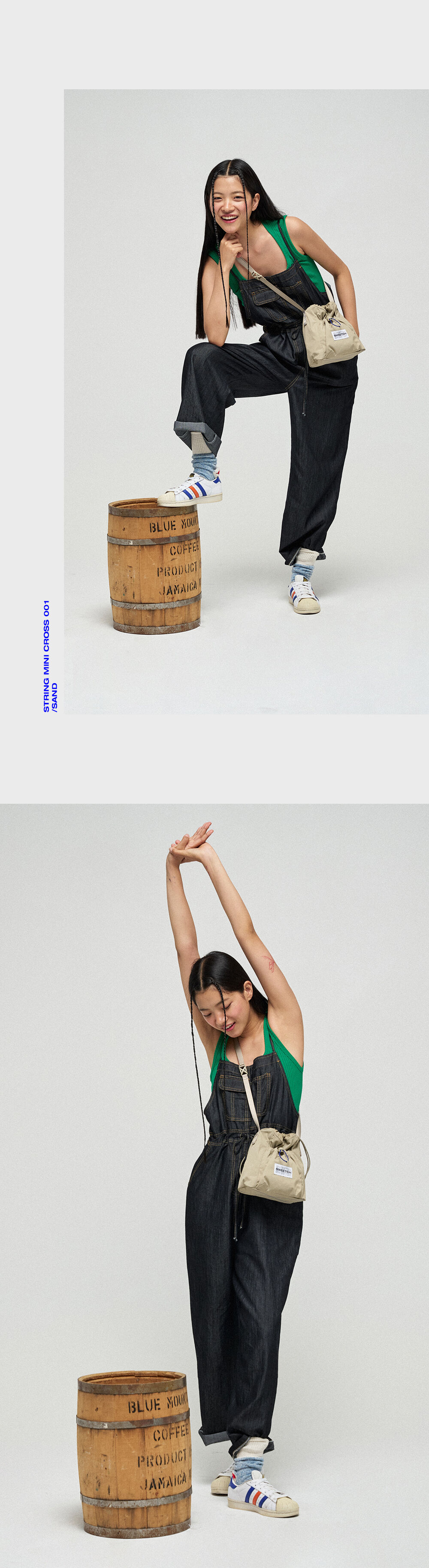 【SWEETCH】★韓国人気★STRING MINI CROSS 001 Glossy Black★ 예약배송 - 7/28] STRING MINI CROSS 001 Glossy Black - sweetch