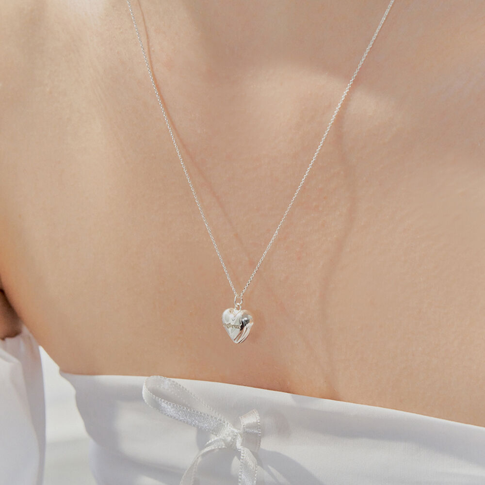 ネックレス・ペンダント TATIANA SILVER925 Heart Cubic chips Heart Necklace NZ2031 SILVER925) Heart Cubic chips Heart Necklace NZ2031 - 감도