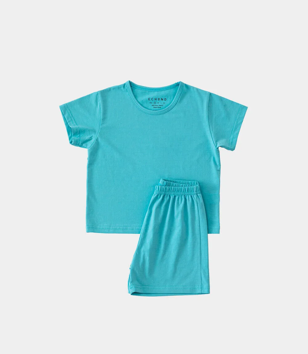 Supima Short Sleepwear_Teal blue