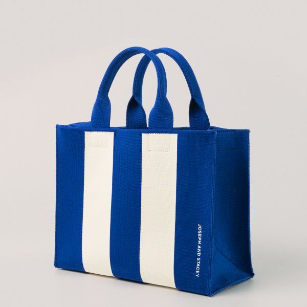 早期完売★JOSEPH&STACEY★LPK Lattice Knit Tote Bag M Stripe LPK Lattice Knit Tote Bag L Stripe Orange on Pink | JOSEPH