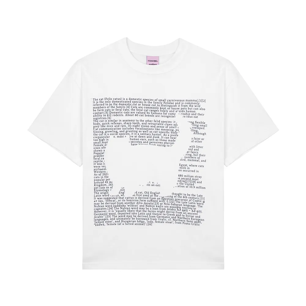 Tシャツ・カットソー ITZAVIBE ANGEL CAT VER.4 T SHIRT WHITE Angel Cat T-Shirt_WH - ITZAVIBE