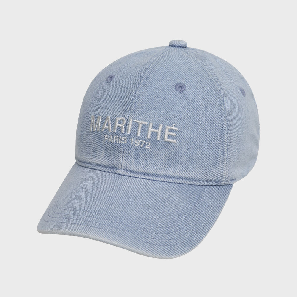 COVERNAT■Logo Denim Washing Ball Cap■送料込 デニムオリジナルCロゴ B.Bキャップ ブルー - Covernat | 60