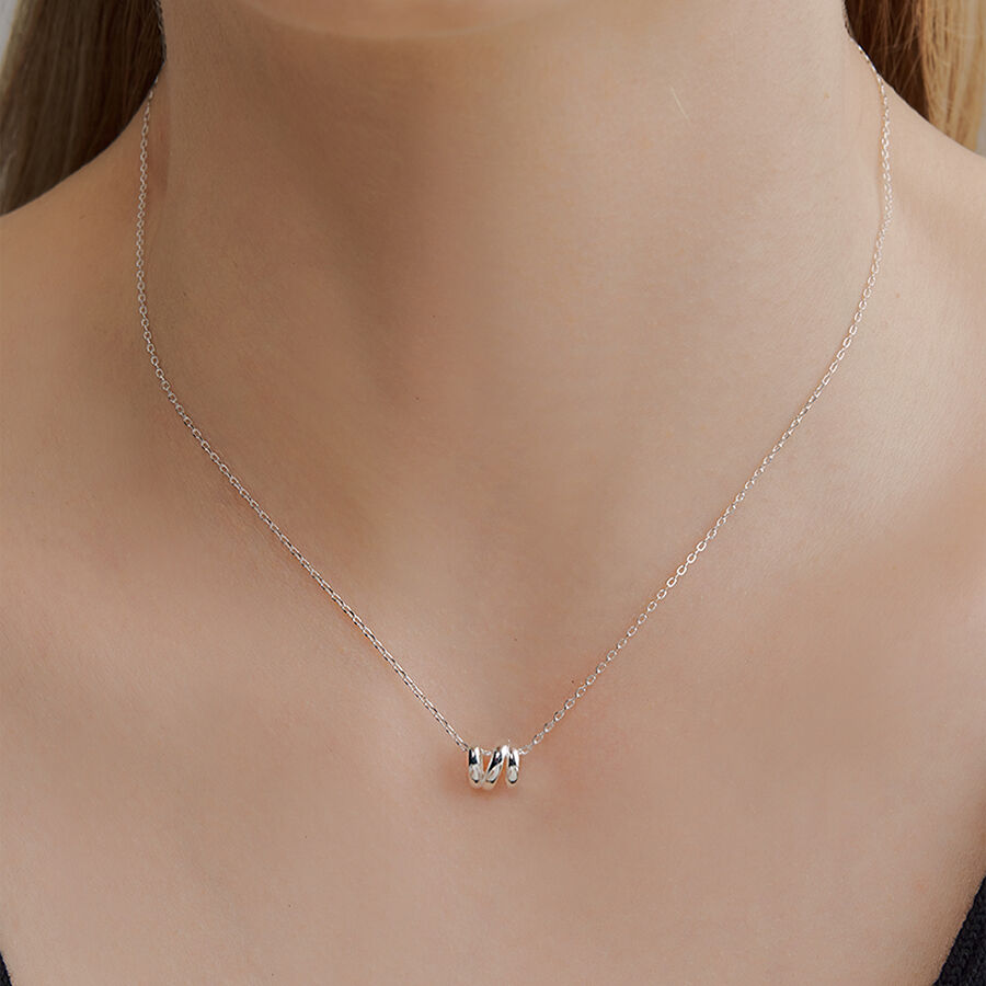 SILVER925) Petit Cubic Plump Heart Necklace NZ2032 - 감도