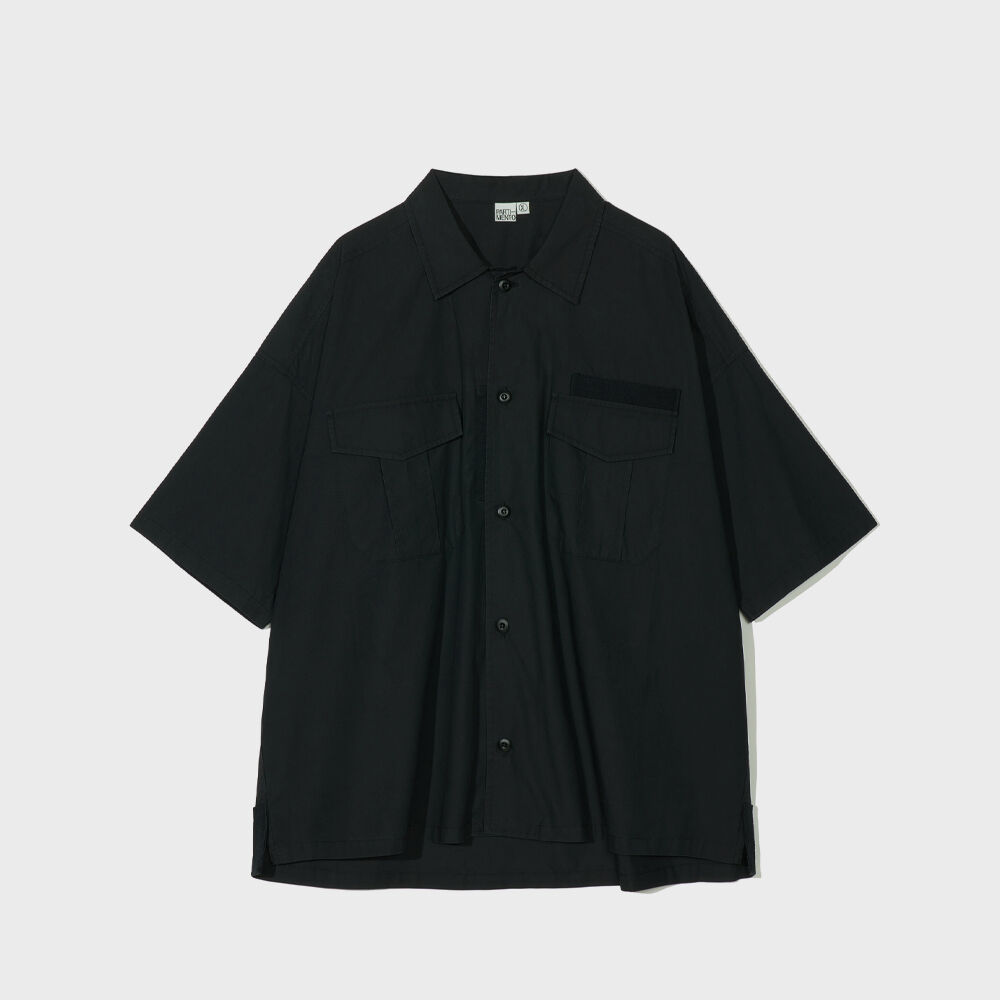 VTG Washed Boxy Overfit Half Shirts Moss Khaki - 감도 깊은