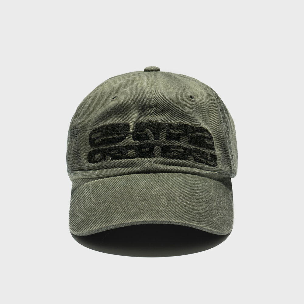 【MARITHE】CLASSIC LOGO DAMAGED OVERFIT CAP Marithe☆CLASSIC LOGO DAMAGED OVERFIT CAP（2color） (Marithe