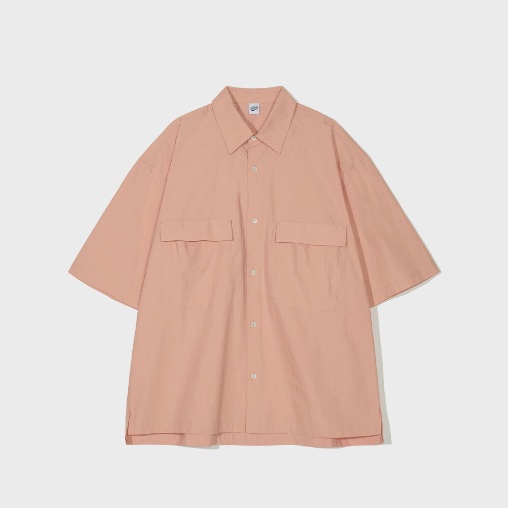 VTG Washed Boxy Overfit Half Shirts Moss Khaki - 감도 깊은