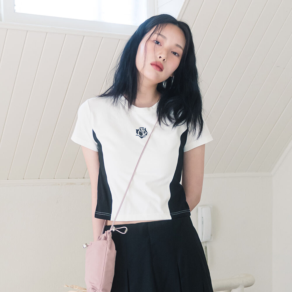 ★NOFFICIALNOFFICE★LAYERED BOLERO HALF SLEEVES T★正規品 LAYERED BOLERO HALF SLEEVES T-SHIRT BLACK - 감도 깊은 취향
