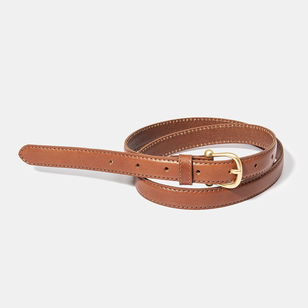 (W) gold bell buckle cowhide leather belt (T006_tan) 감도 깊은 취향 셀렉트샵 29CM