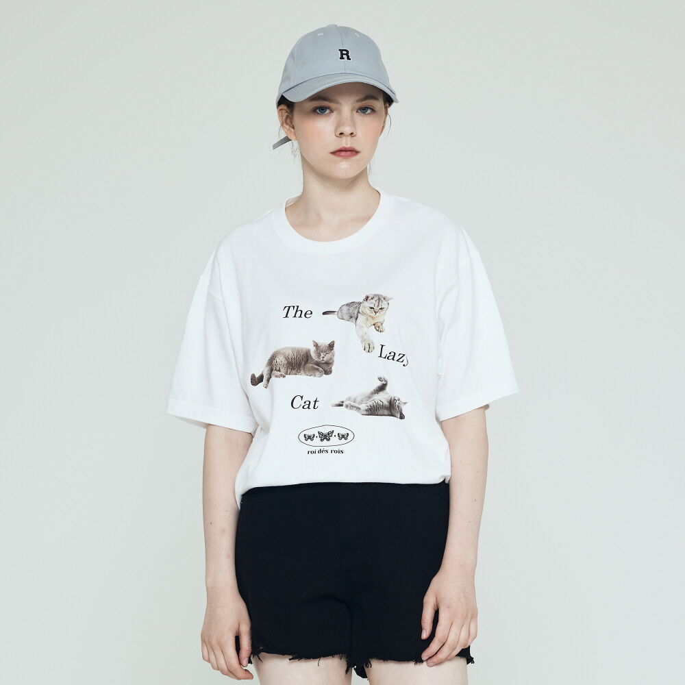 ANGEL CAT VER.4 T SHIRT - WHITE - 감도 깊은 취향 셀렉트샵 29CM