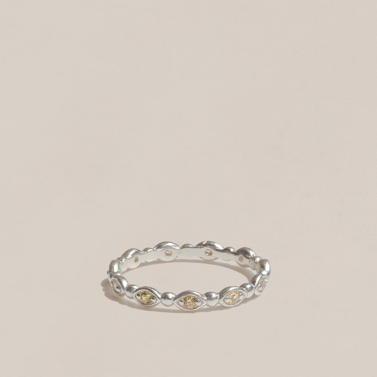 [韓国人気ジュエリー] Sun Glitter Eternity Ring 3mm - Cognac Sun Glitter Eternity Ring 3mm - Cognac - 감도 깊은 취향